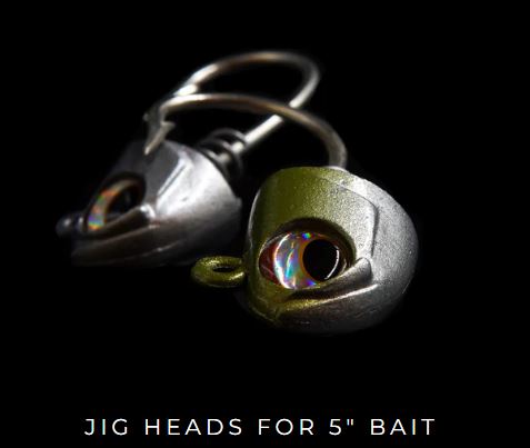 NLBN Jig Heads for 5" Paddle Tail